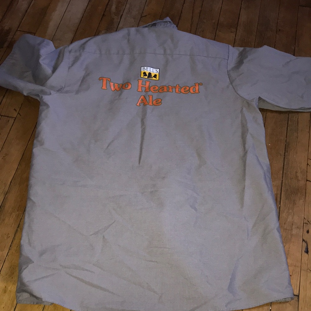 Two Hearted Ale Short-Sleeve Work Shirt - Gray